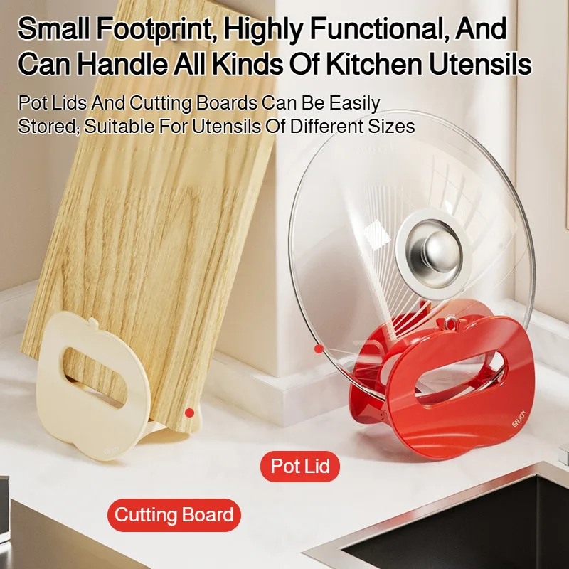 

Органайзер для кухни на столешницу, экономия места, держатель для разделочных досок и крышек для кастрюль, с вентилируемой системой дренажа, 1 шт.