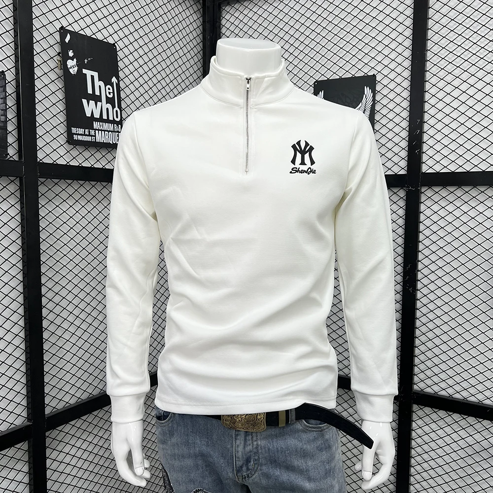 

Trendy Men's Hoodie Round Neck Pullover M Letter Design Style Male Sweatershirt Autumn Winter Causal Daily Wear Man Clothing 5xl