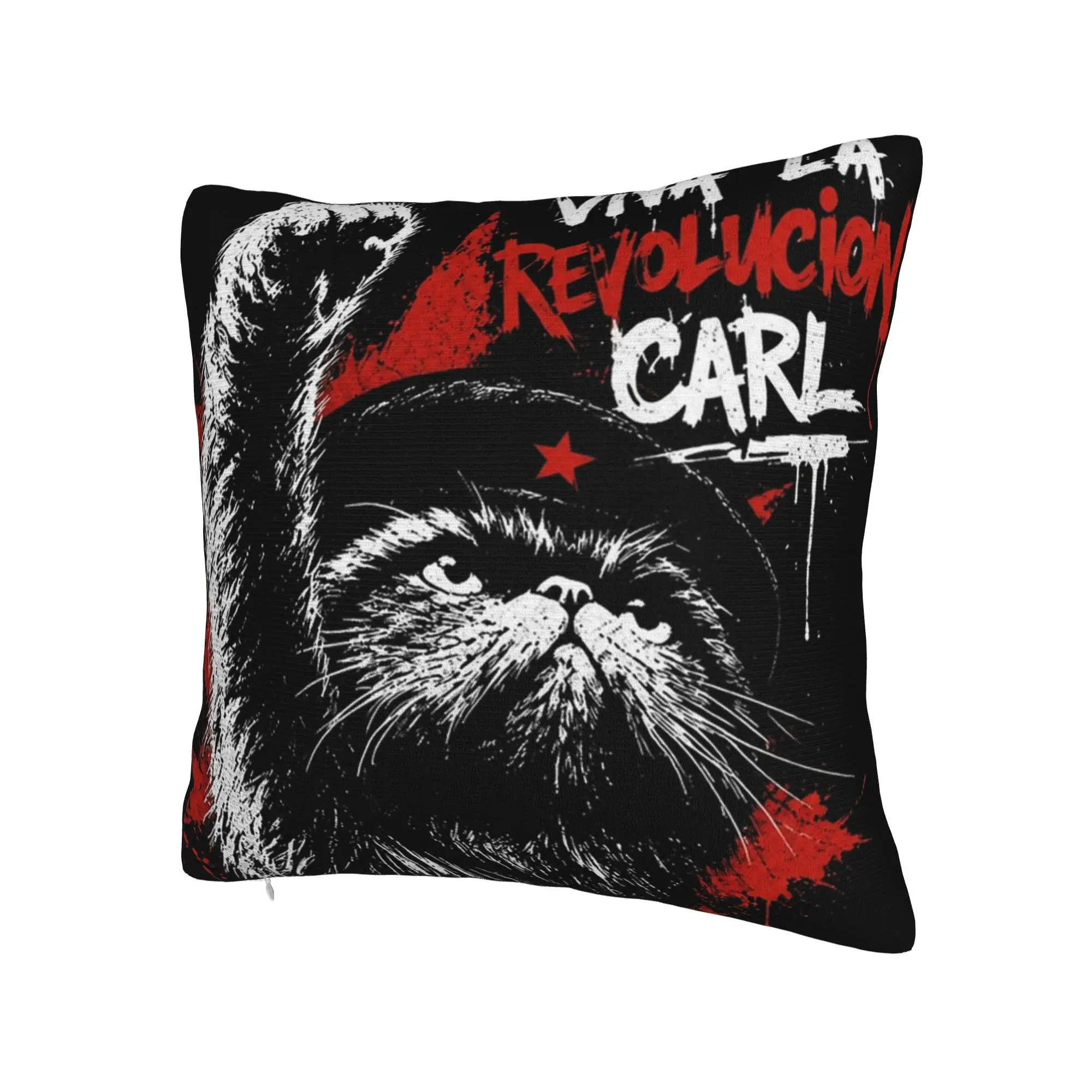 Viva La Revolution Carl Cat Lover Pillow Cover Accessories Printing Cushion Cover Decorations  Pillow Case Cover Sofa Multi Size