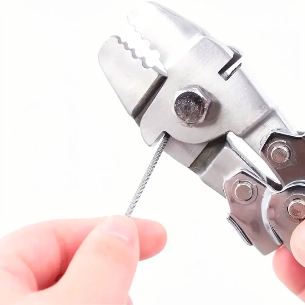 Steel Cable Swaging Pliers 10 Inch Wire Rope Crimping Tool Aluminum Sleeve Ferrule Fastener Manual Repair Hand Tool
