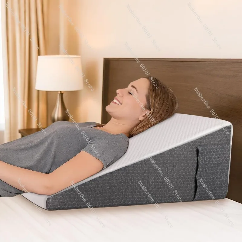 Bed Wedge Pillow Triangular Cushion Backrest Pillow Sleep Support Cushion For Acid Reflux Elderly Rest Pillow