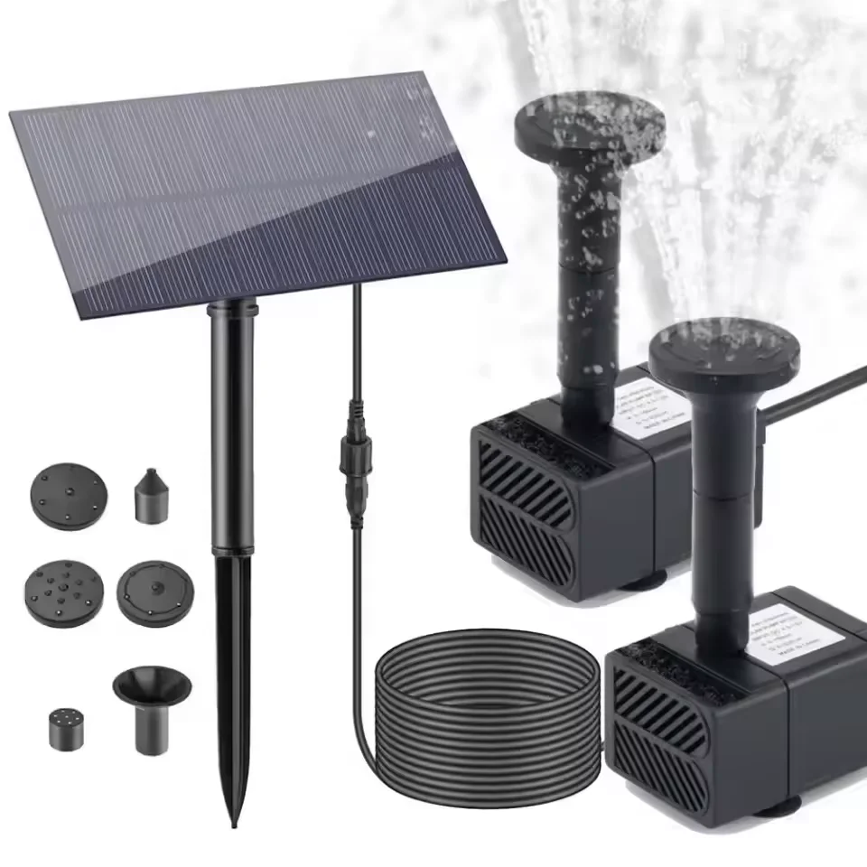5W 5V Water Fountain Garden Decoration with Stake Solar Panel Water Pump Watering System Energy Saving 180L/h Kits for Fish Tank