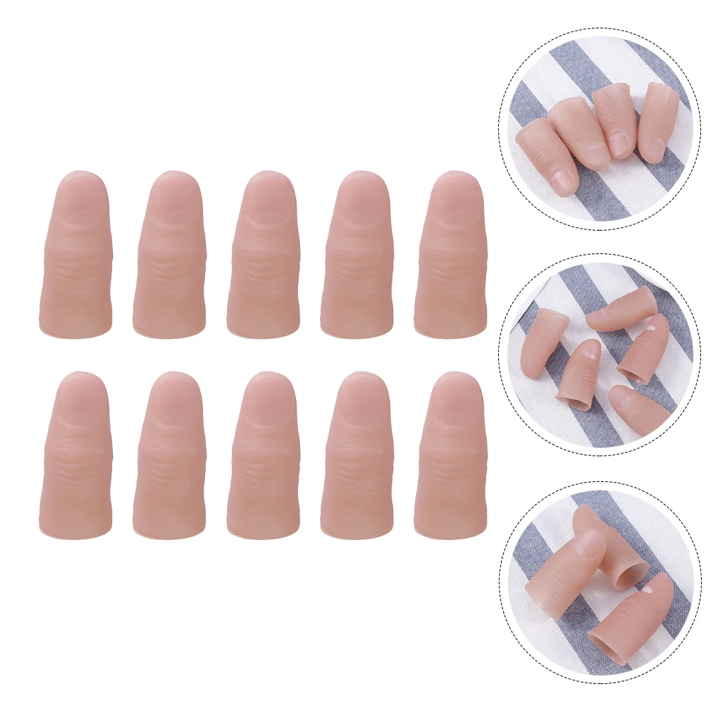 

20pcs Realistic Fake Fingers Split-Resistant Prank Stage Show Props Performance Trick Finger Playthings With