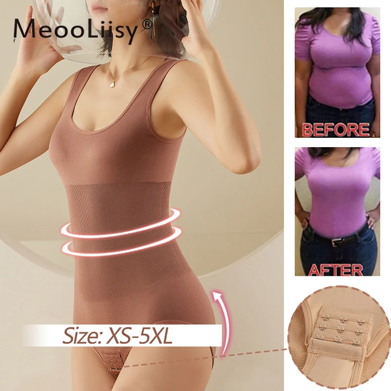 

MeooLiisy 5XL Women Shapewear Female Waist Trainer Body Shaper Slimming Belt Tummy Butt Lifter Bodysuits