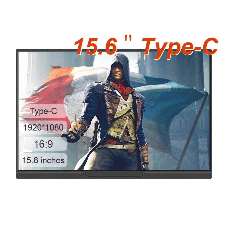 Lanlipu 14' 15.6' 16 inch Portable Monitor Extension Ultra-thin Second Screen 1920*1200P For PC/Cell Phone Xbox Switch PS4/5 Lap