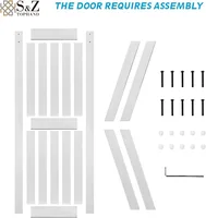 MDF Barn Door 26x84in with Sliding Hardware Kit, Waterproof PVC 6