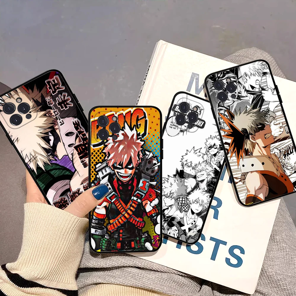 Anime B-Bakugo Katsuki  Phone Case For iPhone 16 15 14 11 12 13 Mini Pro XS Max Cover 6 7 8 Plus X Funda Shell