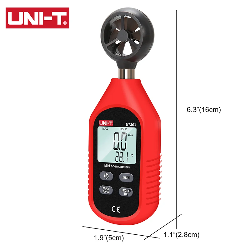 UNI-T UT363 UT363BT سرعة الرياح تستر الرقمية البسيطة مقياس شدة الريح الاستشعار LCD الخلفية 0-30 متر/الثانية درجة الحرارة اختبار Anemometro