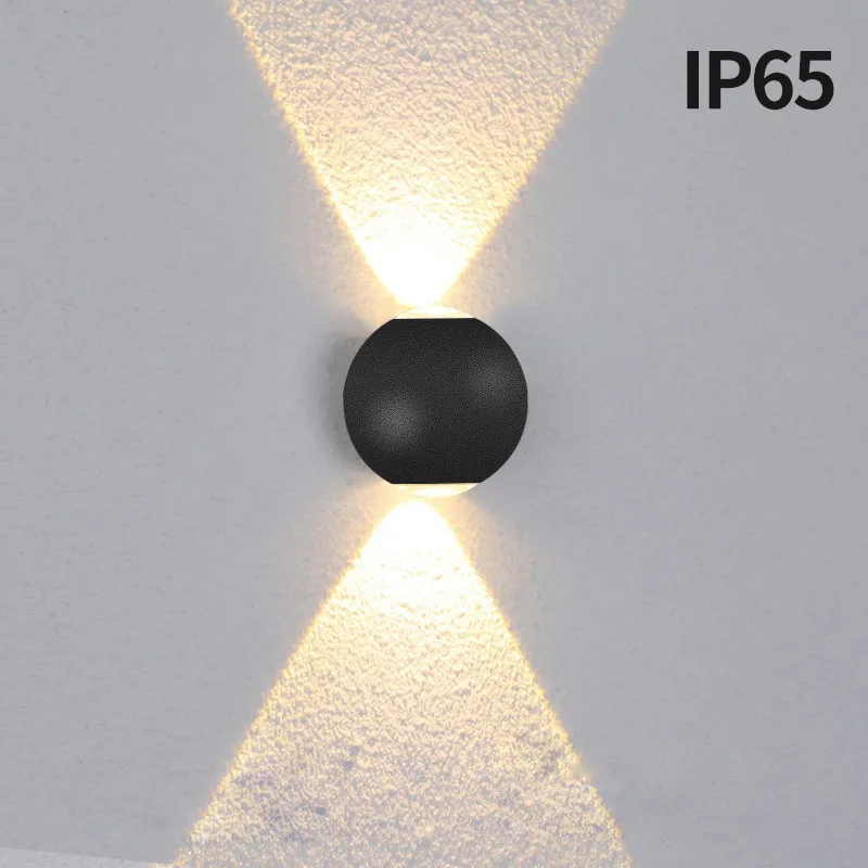 

Outdoor Indoor Wall LED Light 2W 4W 5W 6W 12W AC85-265V Modern Black and White Light for Home Garden Bedroom and Hallway
