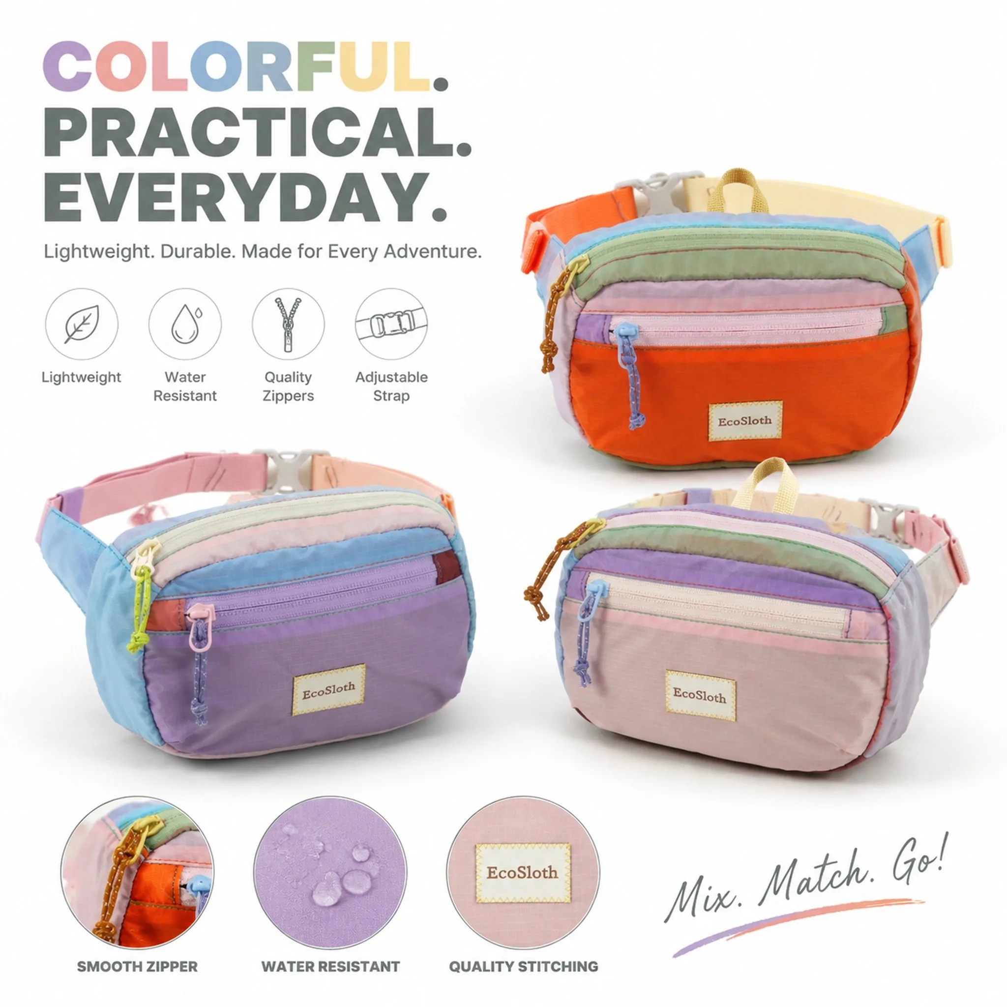 ecosloth-bum-bag-fanny-pack-with-pockets-lightweight-water-resistant-waist-bag-for-hiking-running-cycling-dog-walking-travel