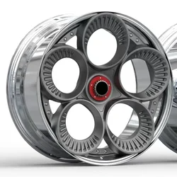 Quality assurance 17 inch 5 holes 5x100 5x114 aluminum alloy 2 pieces forged wheels for ford