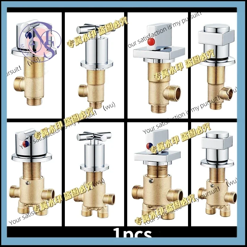 Split bathtub hot and cold water mixing faucet, diversion valve