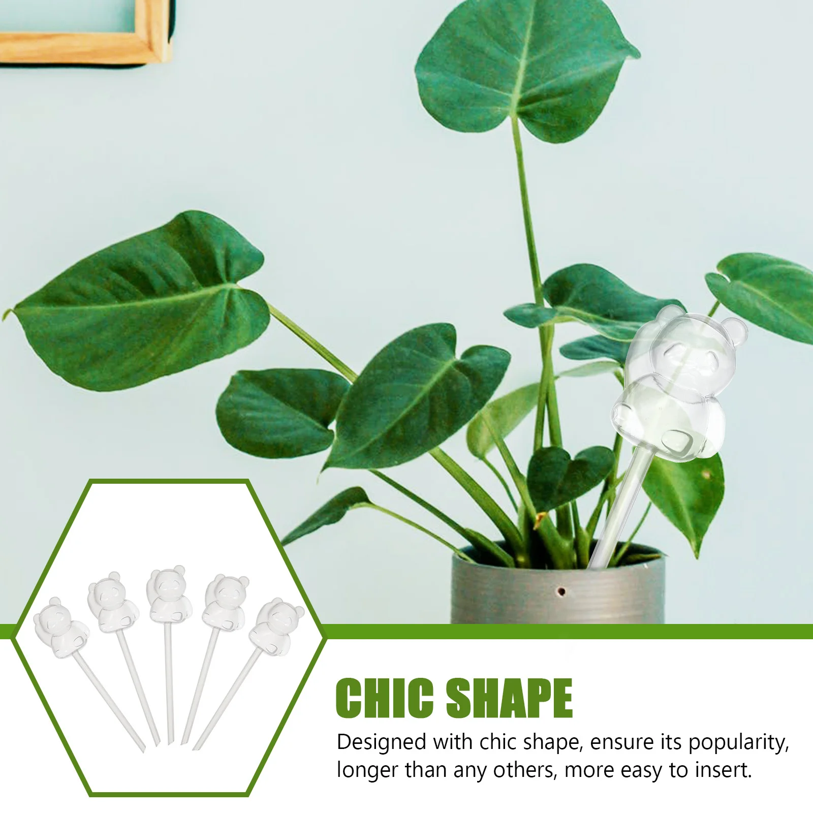 

5Pcs Automatic Flower Device Durable Plastic Self- System Indoor Outdoor Plants Long-Lasting Moisture