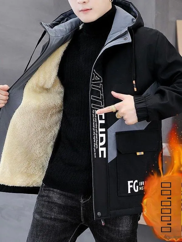 

Мужская утепленная куртка с капюшоном, повседневная рабочая одежда, осенне-зимнее пальто, приталенный крой, удлиненная, на пуговицах...