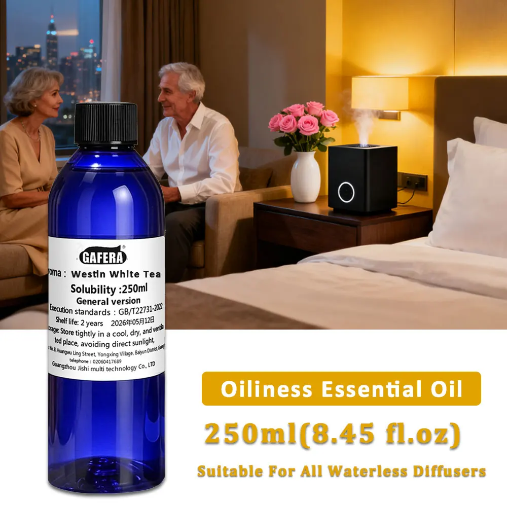 GAFERA 250ml(8.45 fl.oz) Westin White Tea/Hilton Essential Oil Refill, For Waterless Diffuser, Aroma Machine Replenishes Essence
