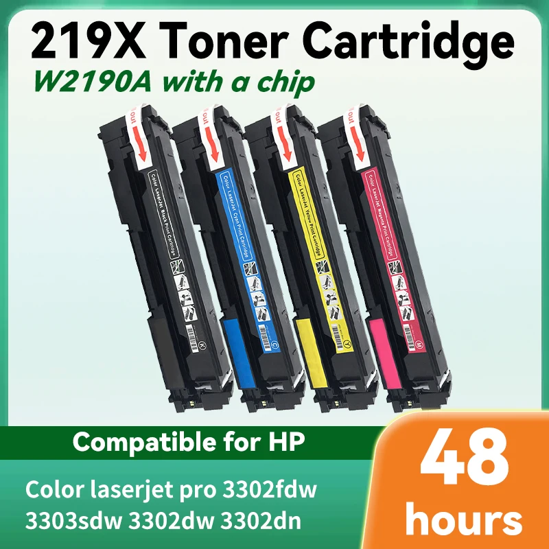 Toner cartridge with chip W2190X 219X 2190A suitable for HP Color LaserJet Pro 3302fdw 3303sdw 3302dw 3302dn color printer