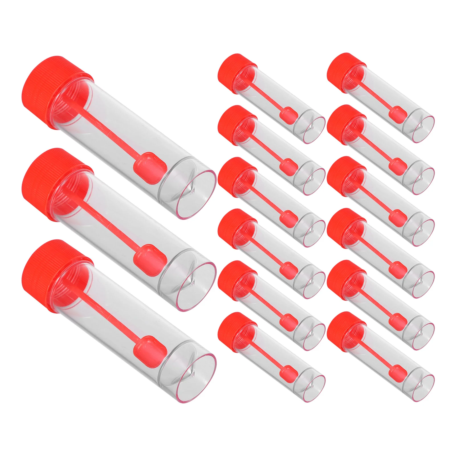 

20pcs 30ml Stool Sampling Cups Hospital Laboratory Fecal Specimen Containers with Red Lids for Testing Collection Plastic