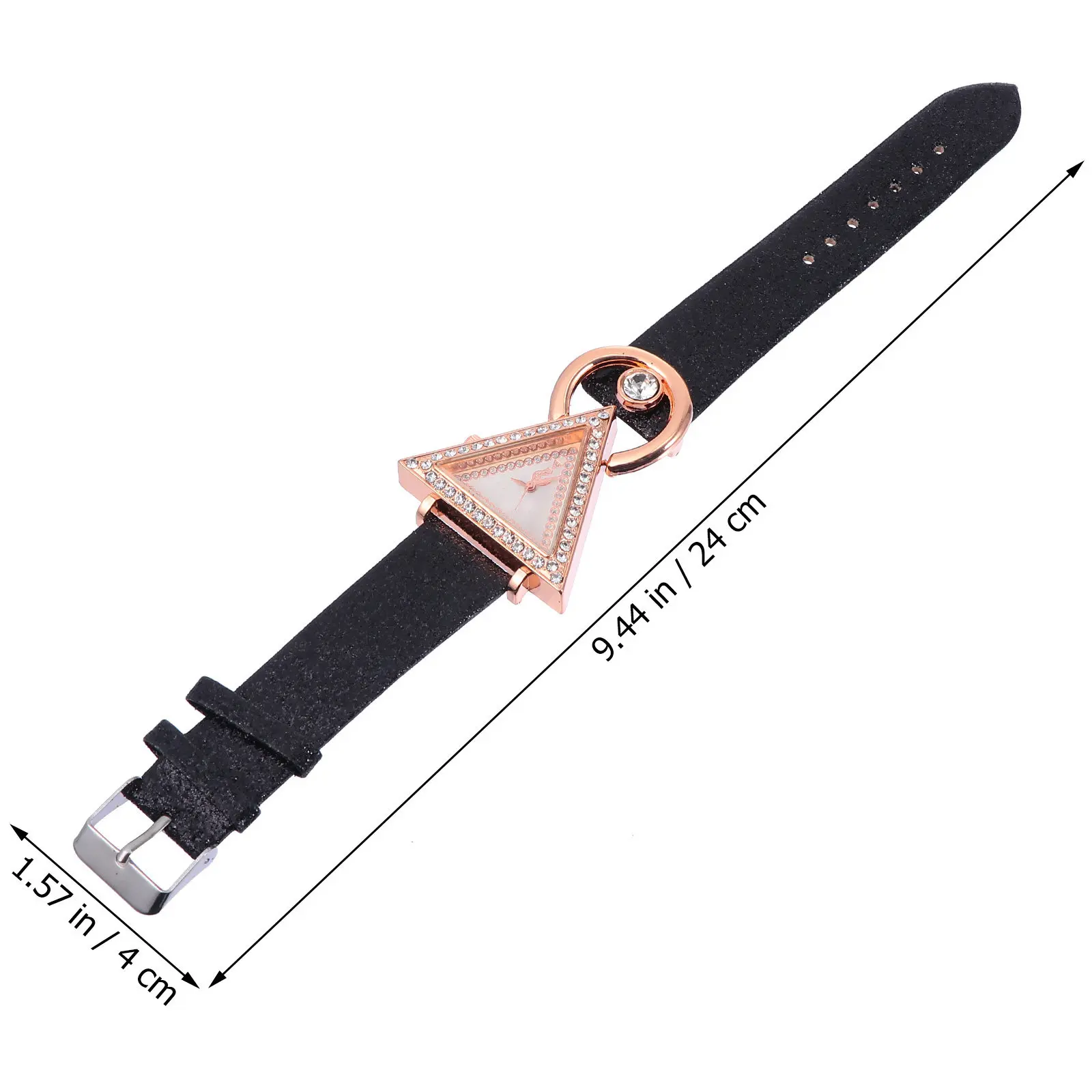 1Pcs Quartz Wrist Watch For Women Rhinestone Decorated Strap Movement Elegant Daily