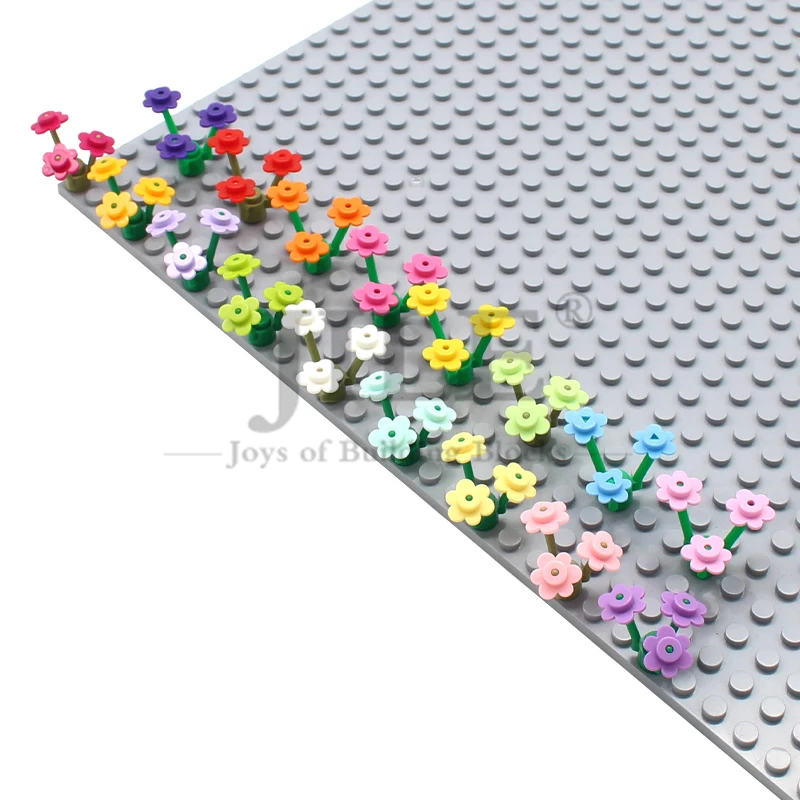 200 Uds. Moc planta flor pequeña 3742 DIY bloques de construcción compatibles hierba jardín decorar ciudad vista a la calle ensambla juguetes