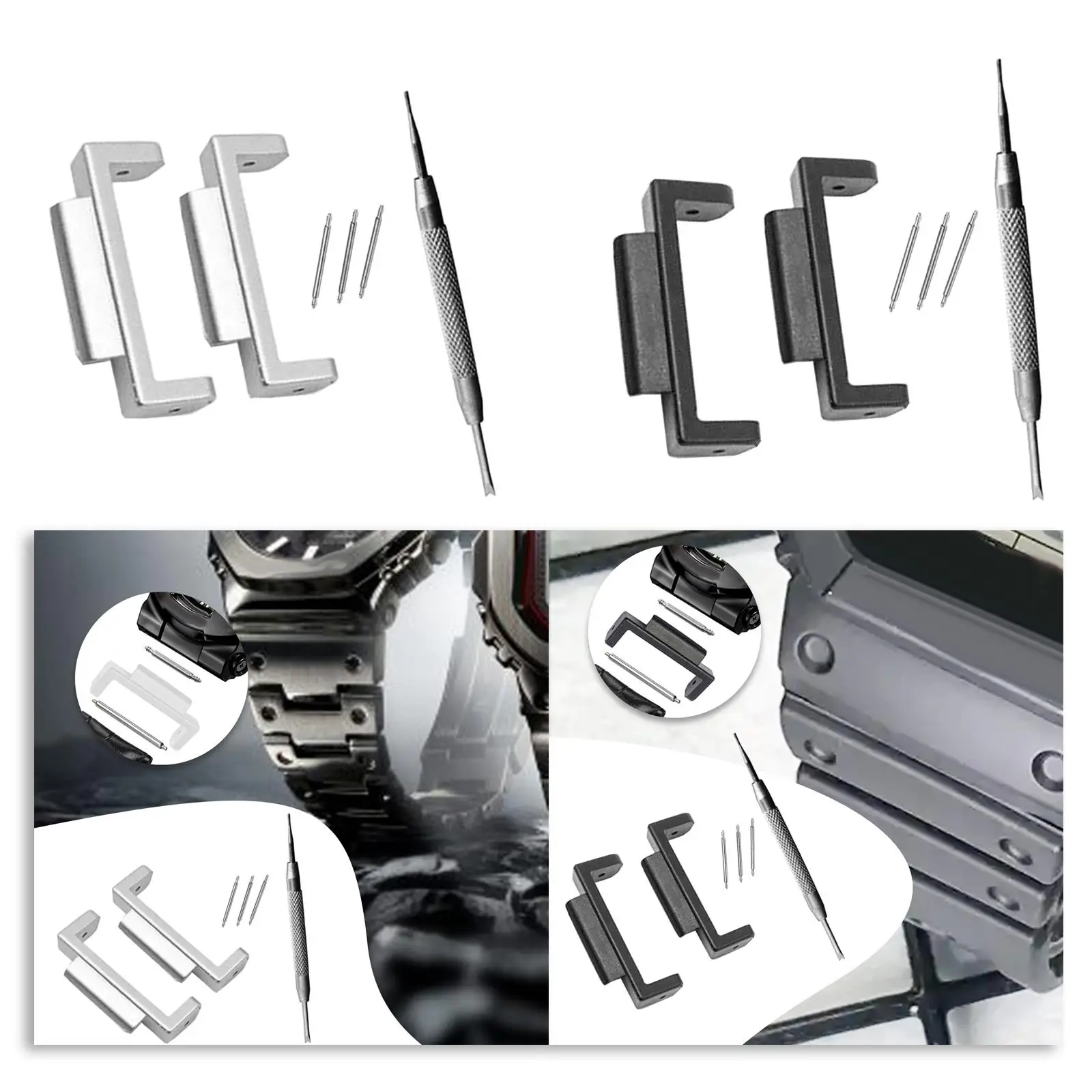 2Pcs Watch Band Con… - image