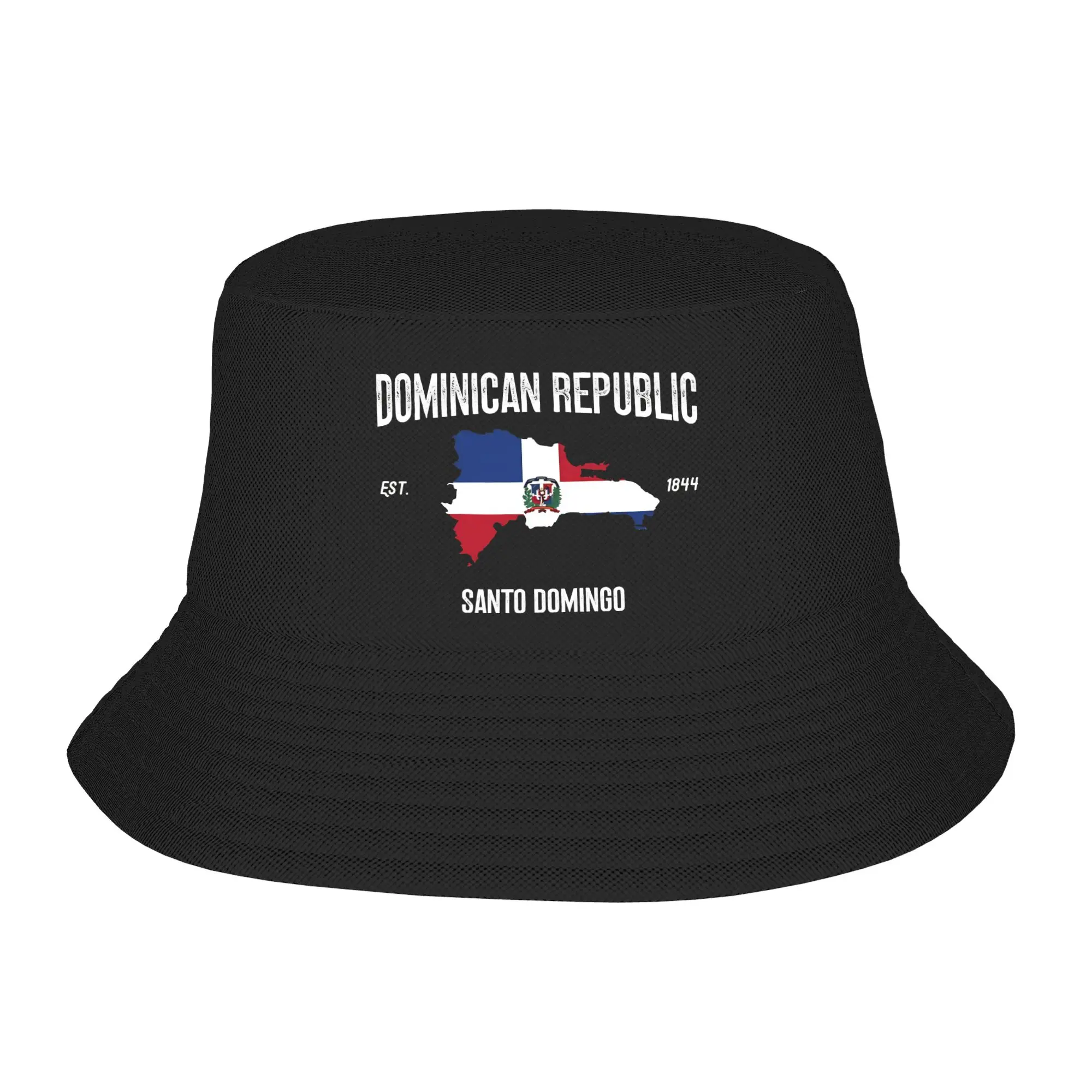 Teen Kawaii Dominican National Day Bucket Hats Merchandise  Bob Hat For Beach Headwear Lightweight