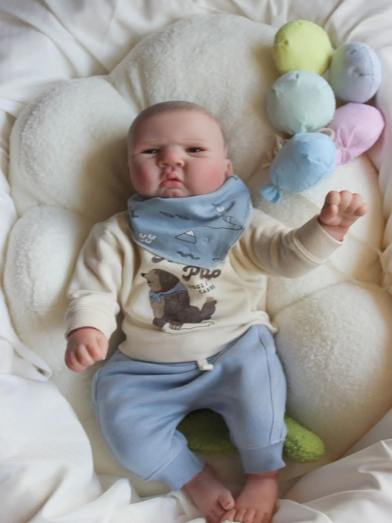 Newborn Baby Reborn 55 cm 20 inch 3D Paint Leather with Residential Soft Baby Reborn Silicone Doll