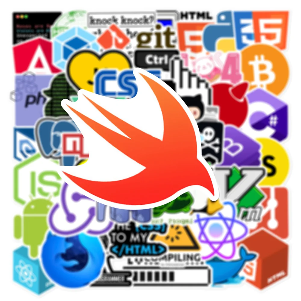 

10/30/50pcs Funny Cartoon Programmer Geek Java Git Stickers for Suitcase Stationery Helmet Laptop Joke Sticker Decal Classic Toy