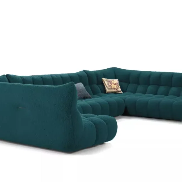 #Nordic Minimalist Design Synthetic Fabric Straight Sofa Luxury Convertible for Living Rooms Apartment Simple Hall Reception