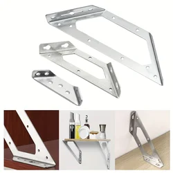 Stainless steel heavy duty Angle iron bracket rust and stain resistant for furniture decoration and shelf triangular support