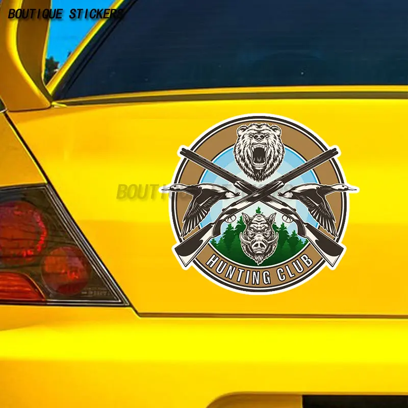 

Hunting Club Hunter Tag Car Stickers Waterproof Vinyl Decal Car Accessories Decor Motorcycle Helmet Trunk Laptop Camping Decals
