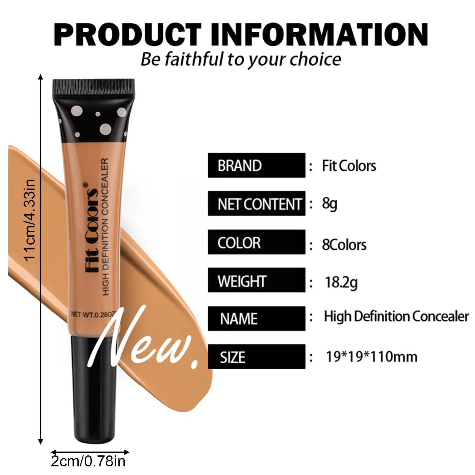 1pc Concealer 8 Farben Tube Concealer Reparatur pflegende Basis kreise und Foundation dunkle Pickel flüssige Make-up-Abdeckungen r7j7