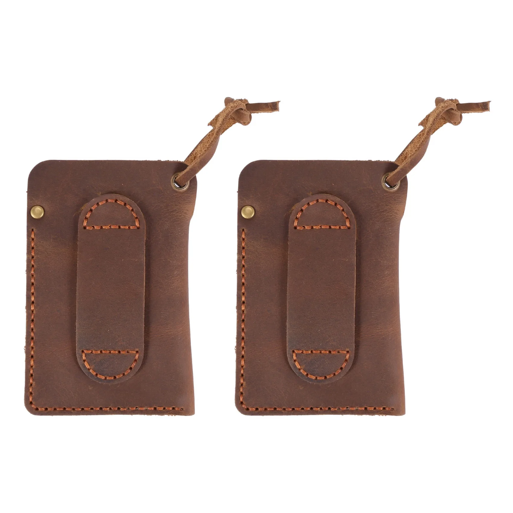 A01F-2X Handmade EDC Organizer Leather Sheath/ Organizer Slip Pouch Case For Flashlight/Multi-Tool/Knife/Pen