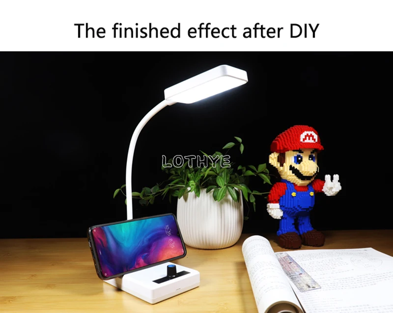 NE555 LED Dimming Table Lamp Kit PWM Circuit DIY Soldering Assembly DIY Electronic Kit 8.5W 5V 2A With Switch Potentiometer