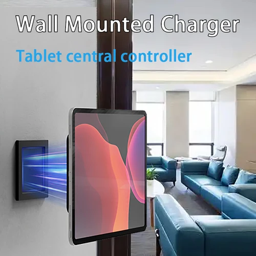 Soporte para tableta montado en la pared, cargador inalámbrico, soporte magnético tipo C USBC para Android iPad, accesorios de Panel de Control Central para el hogar