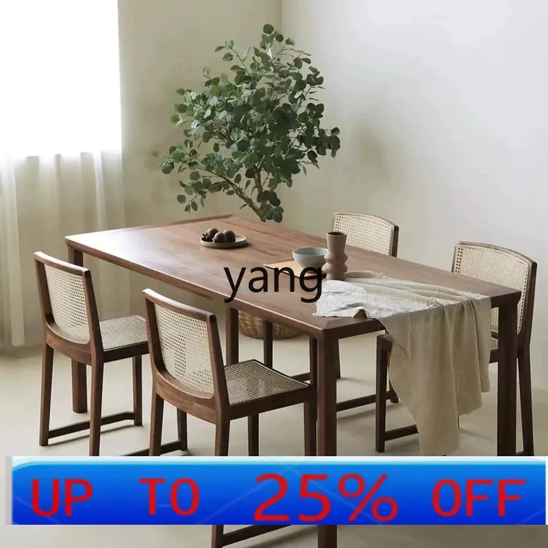 

LMM new Chinese solid wood dining table Zen restaurant modern simple Song aesthetic Zen furniture