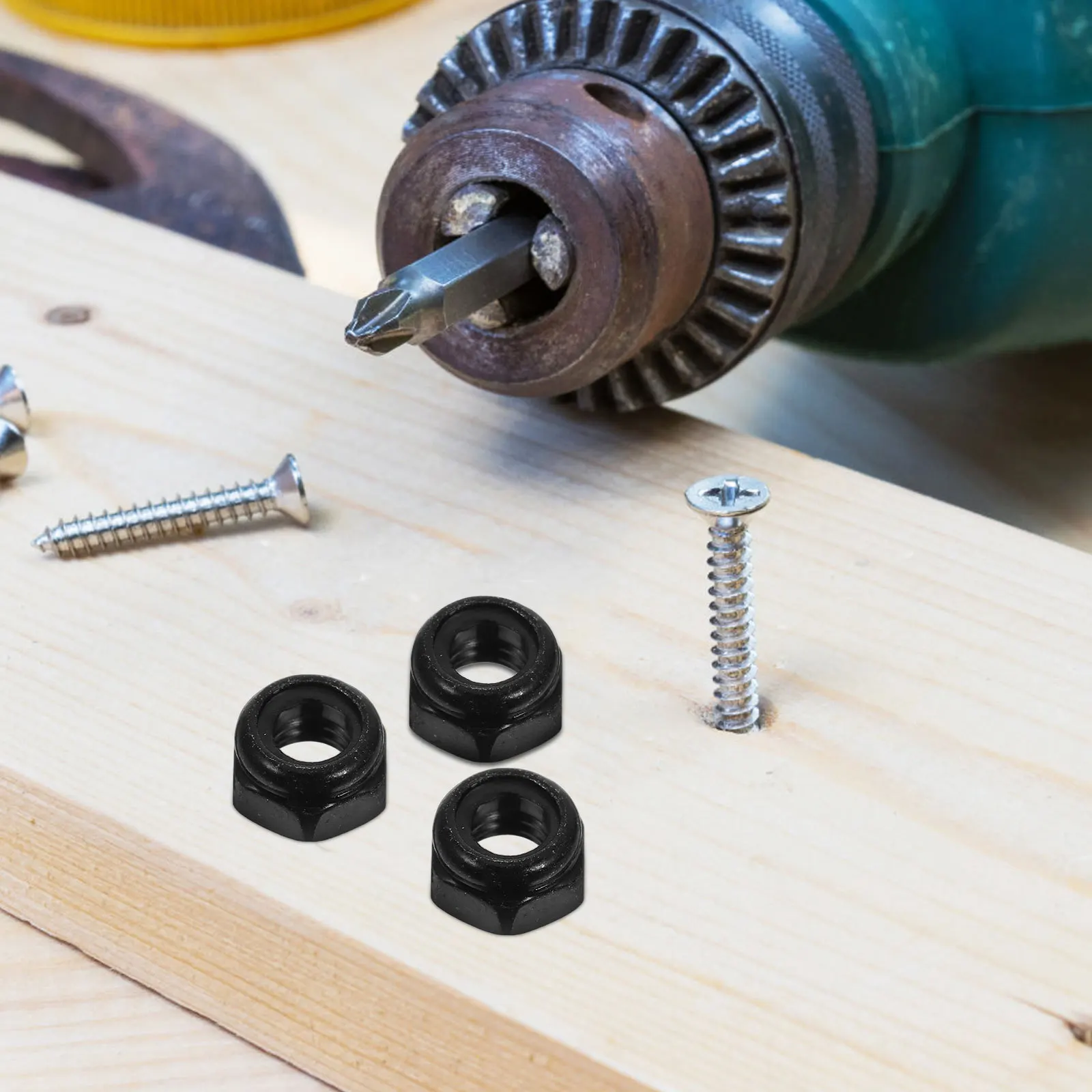 50Pcs Stainless Steel Self Locking Hex Nuts M5 Nylon Insert Threaded Locknuts for Bolts Hardware Stainless Steel Threaded Nuts