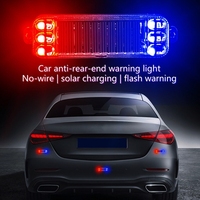 Mini LED Solar Powered Car Warning Light Night Security Simulated Alarm Wireless Anti Theft Flashing Lamp for Motorbikes D7YA