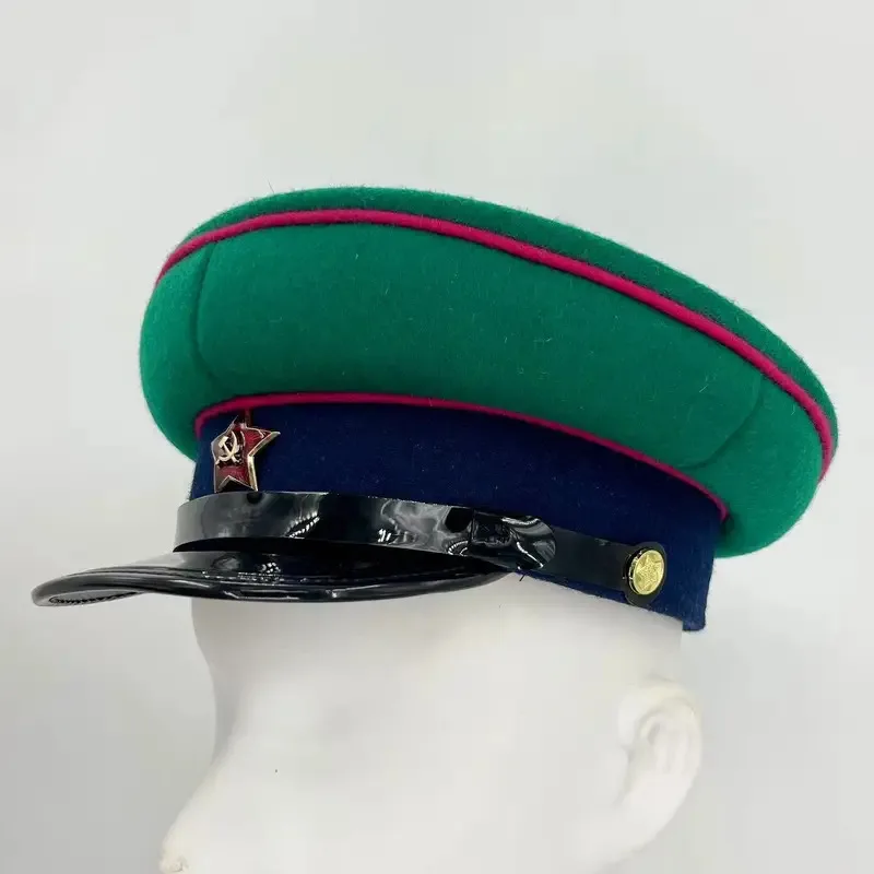 Soviet Political Commissar Hat NKVD Upgraded Big Eaves Hat Soviet Ministry of Internal Affairs Uniform Hat Military Hats