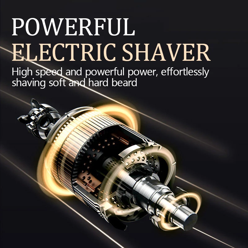 Kemei-Mini rasoir électrique portable à chargement rapide pour homme, rasoir lavable à sec, affichage numérique, lame montée sur voiture