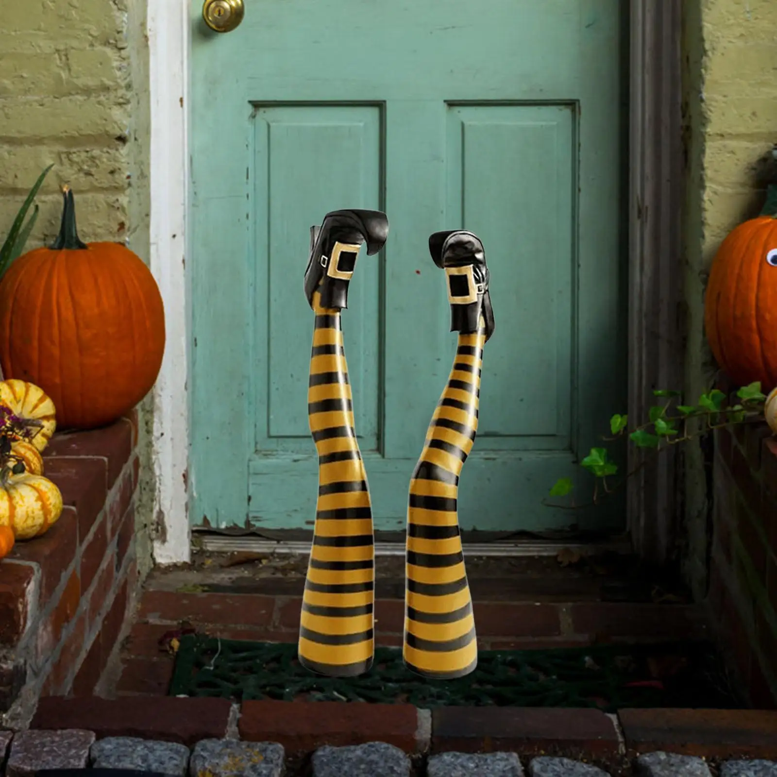 

Wicked Witch Legs Props Halloween Decor, 16 inch, Novelty Halloween Ornament, Funny for Haunted House Garden Outdoor Lawn Yard