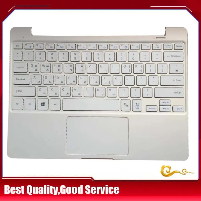 YUEBEISHENG            New/Org For Samsung NP 110S1J NP110S1J NP110S1K Palmrest KR Korean keyboard upper cover Touchpad,White