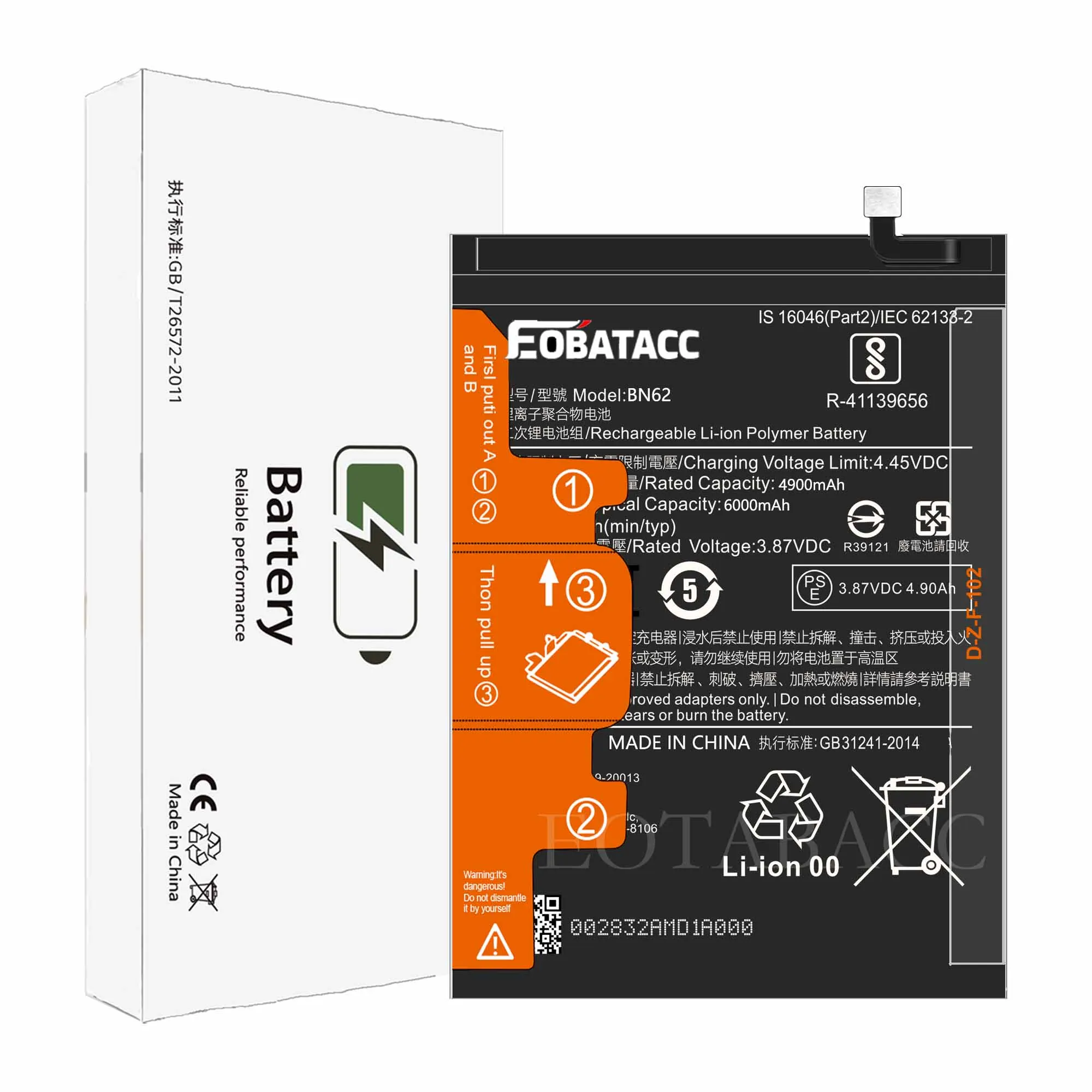 EOTABACC 100% New Original Battery BN62 For XIAOMI REDMI Note 9 4G/Poco M3/REDMI 9T/REDMI 9 Power Battery +Tools