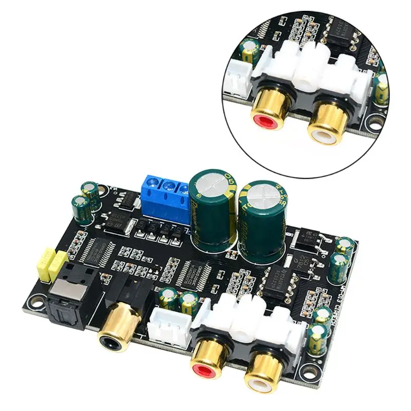 Optical Coaxial Audio Decoder CS8416 CS4398 Chip 24BIT192KHz SPDIF Coaxial Optical Fiber DAC Decode Board For Amplifier