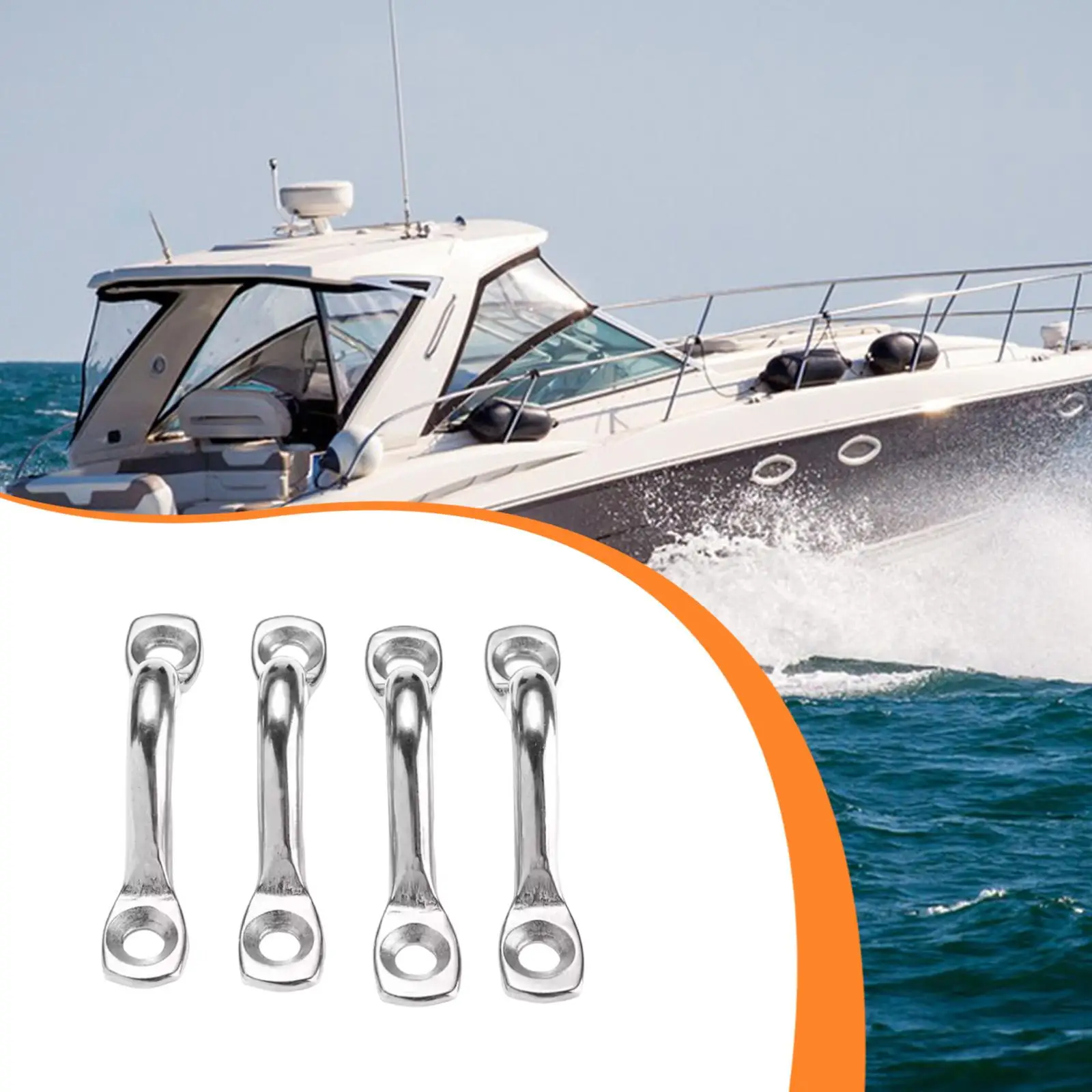 

4 шт., 5 мм, ремни для глаз с палубой, простая установка, практичность, долговечность, прямая замена морского аксессуара, нержавеющая сталь