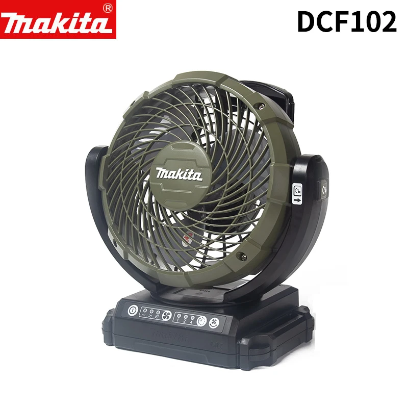 Makita DCF102ZX1 Fan 14.4V/18V Snow Peak 102 Outdoor Camping Car Electric Fan Automatic Shaking Head Three Speed Wind Adjustment