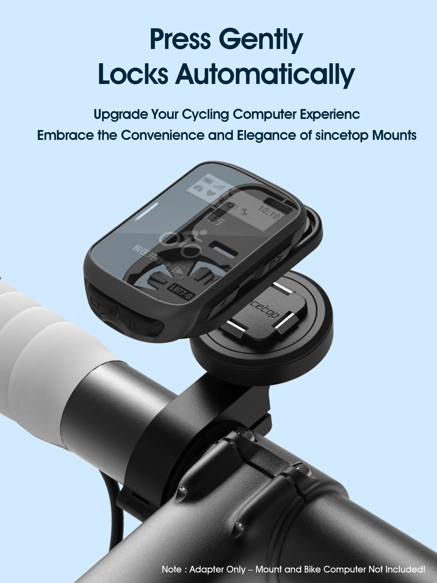 Cycling Bike Computer Adapter for Garmin,Connect to sincetop Series Q Mounts Bike / Moto Phone Holder