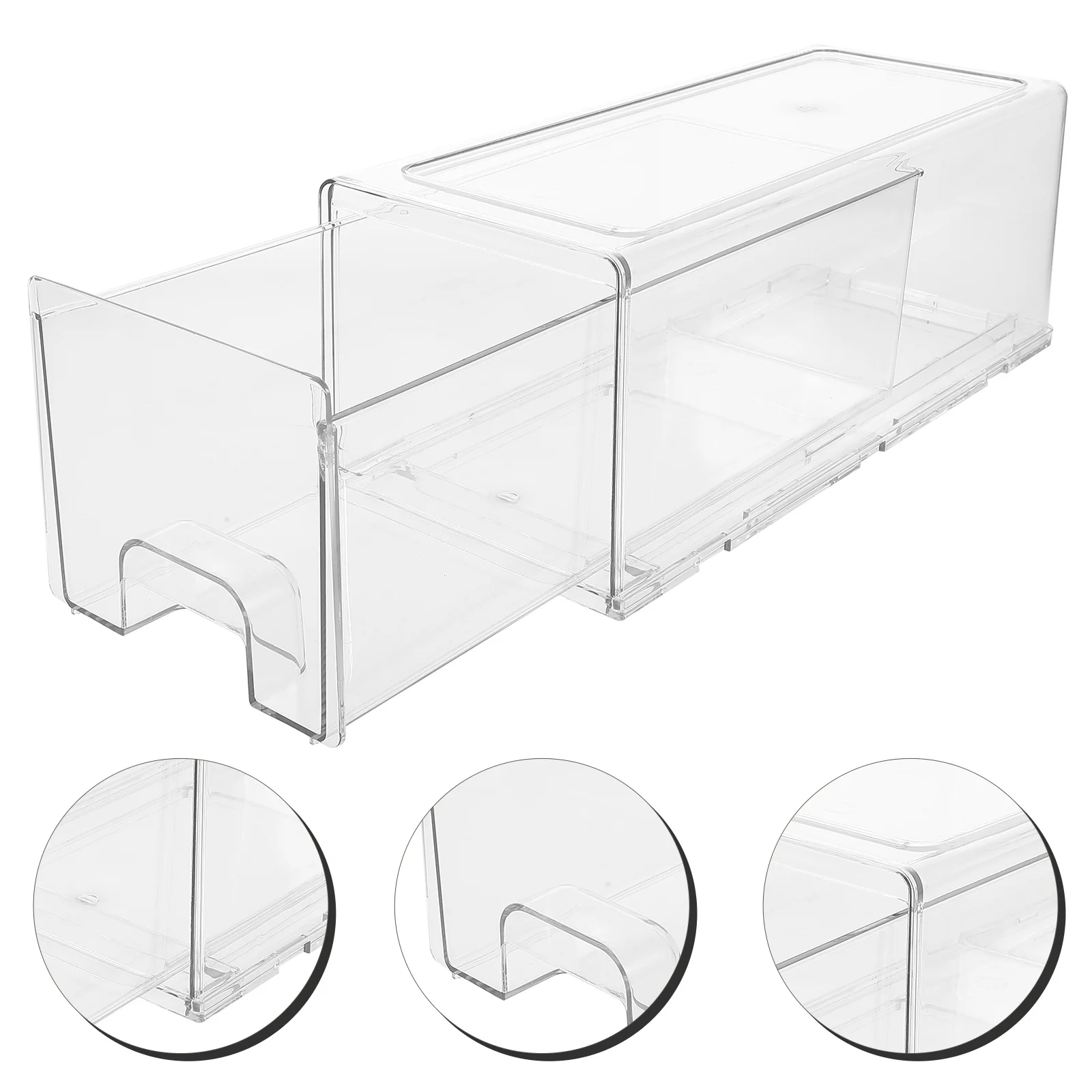 Plastic Drawer Storage Desk Organizer Transparent Drawer Style Box for Office Home Cosmetics Sundries Storage Desktop Organizer