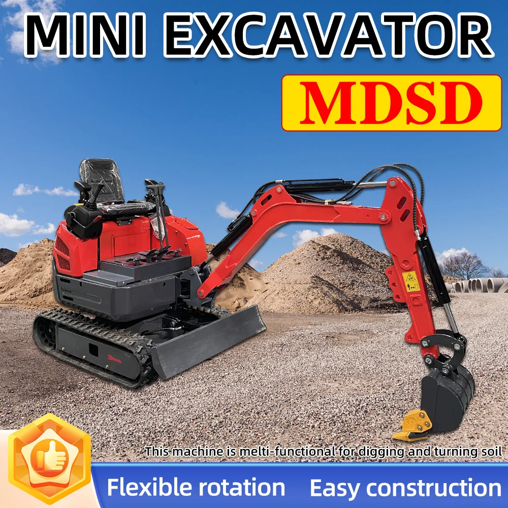 Pengiriman DDP Excavator Mini 1,2 Ton Untuk Kubota Crawler Excavator Kecil Hidrolik Aksesoris Lengkap Mini Excavator Pertanian