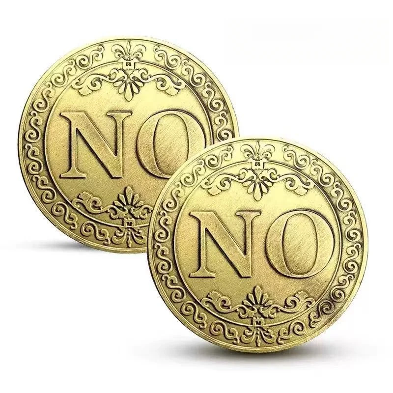 نعم لا قرار عملة تذكارية - عملة معدنية ممتعة للإجابة، هدية إبداعية للأشخاص غير المكتمنين #4