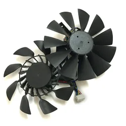 Refroidisseur GPU,Ventilateur de carte graphique,95mm 12V 0.5A T129215SU,refroidisseur de GPU,pour ASUS GTX 780TI-DC2OC-3GD5,pour ASUS GTX 780-DC2-3GD5,pour ASUS MATRIX-GTX 780TI-P-3GD5,2 pièces/ensemble